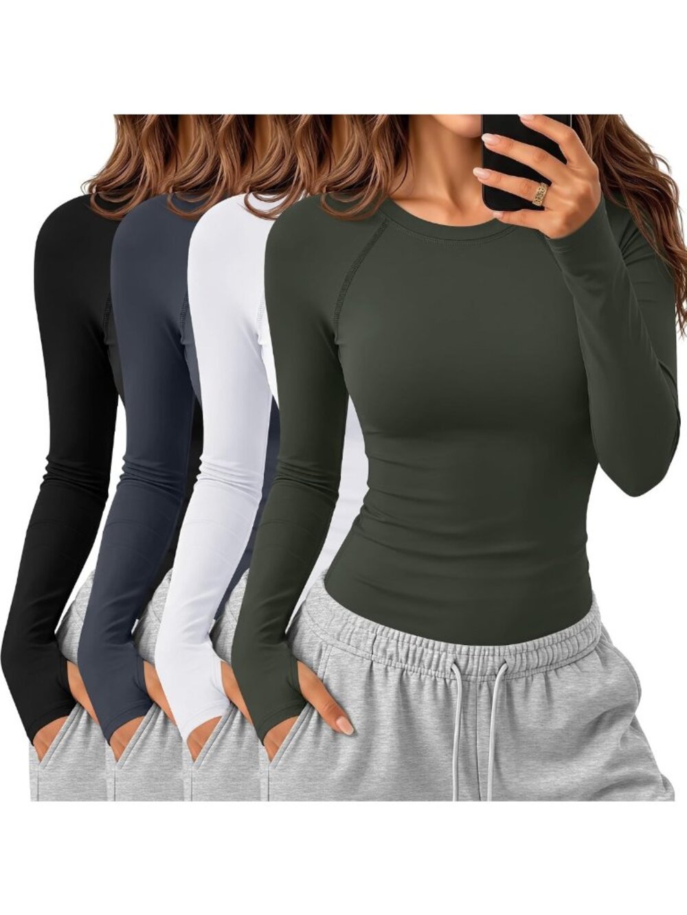 4 Pack Women's Seamless Workout Tops | Athletic Shirts for Fitness & Gym